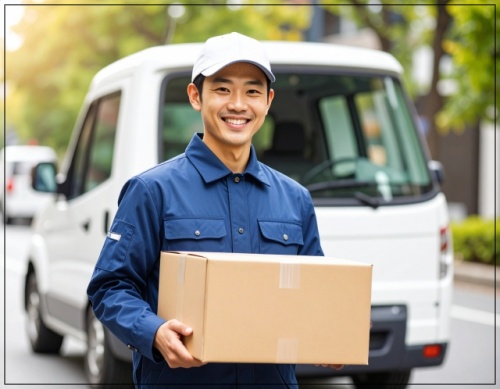 配達作業員の男性
